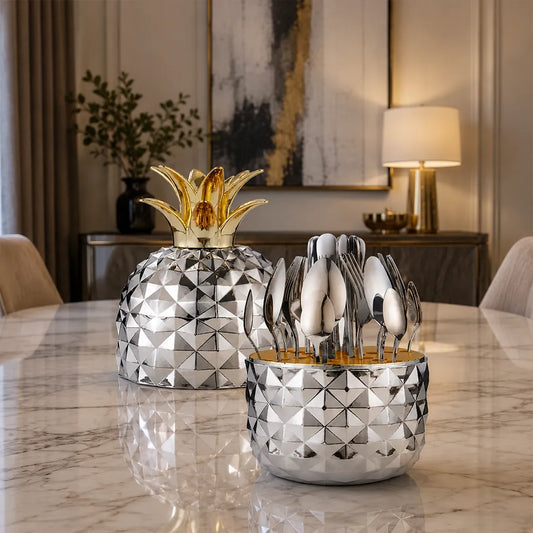 🍍Set de cubiertos en forma de piña x 24 piezas🍍
