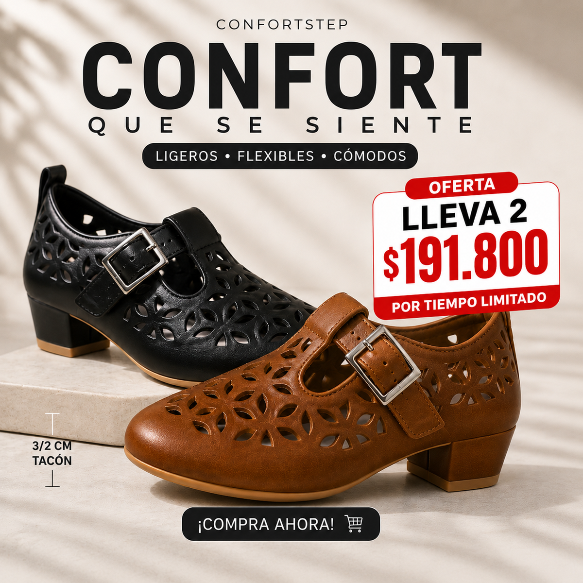 🔥ZAPATOS COMFORSTEP ELEGANTE TIPO CUERO👠