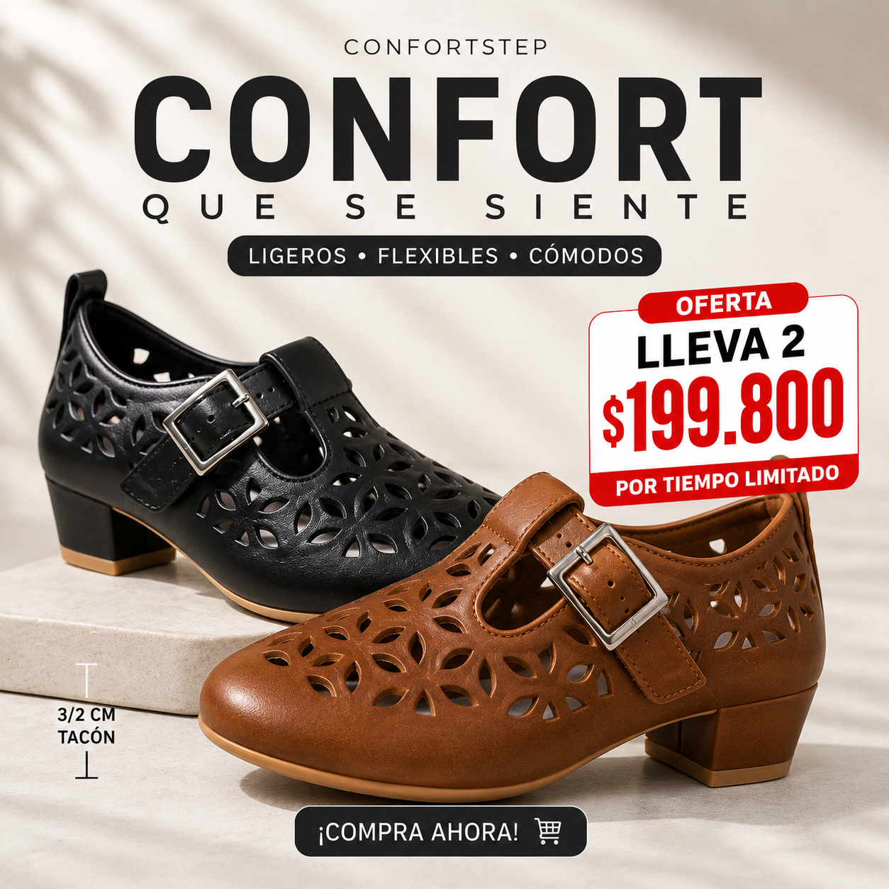 🔥ZAPATOS COMFORSTEP ELEGANTE TIPO CUERO👠